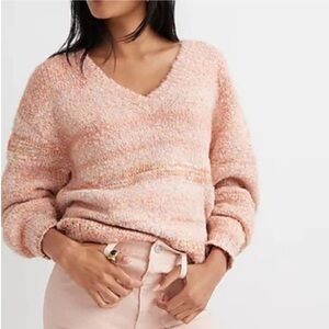 J. Crew Spacedye Puff Sleeve Sweater